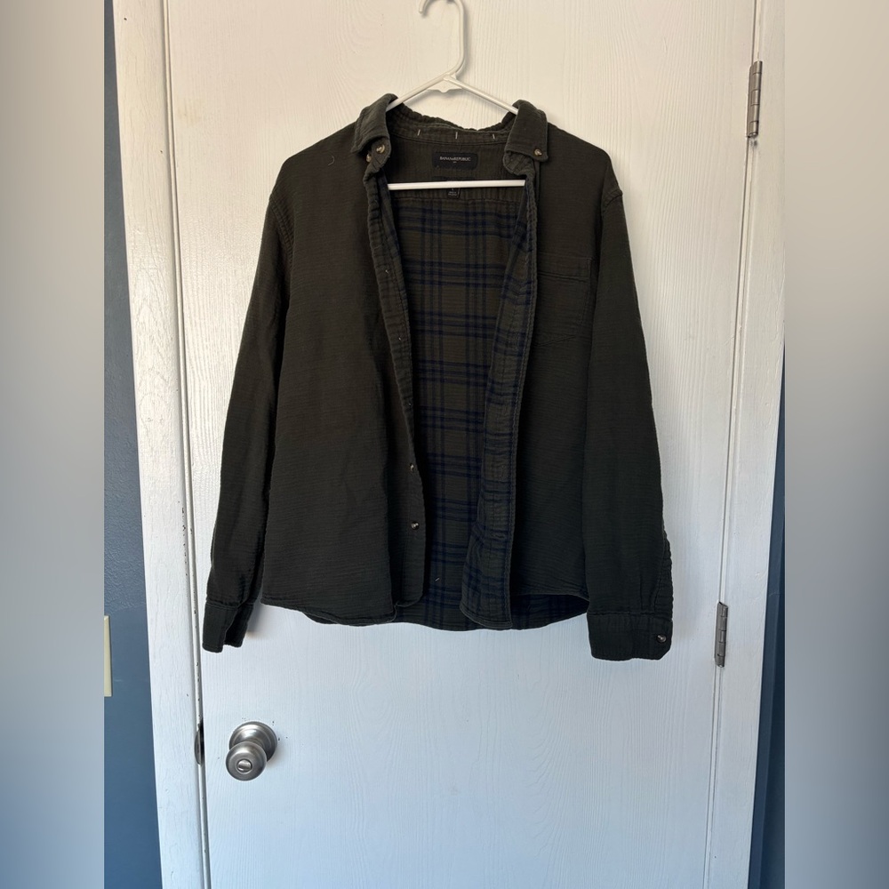 Banana Republic Green Shirt Jacket